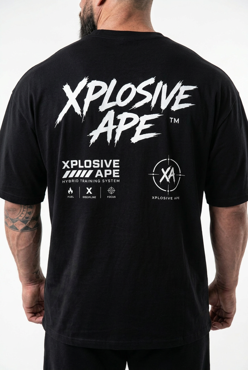 XAPE Voltage Script Oversized Tee - Black