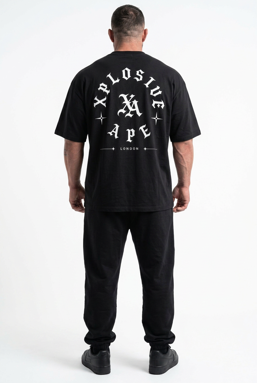 XAPE Venom Script Oversized Tee - Black