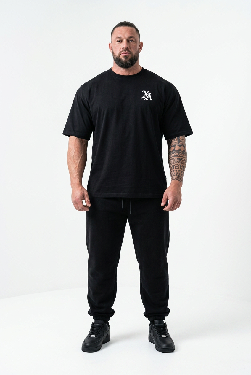 XAPE Thornscript Ultra Oversized Tee - Black