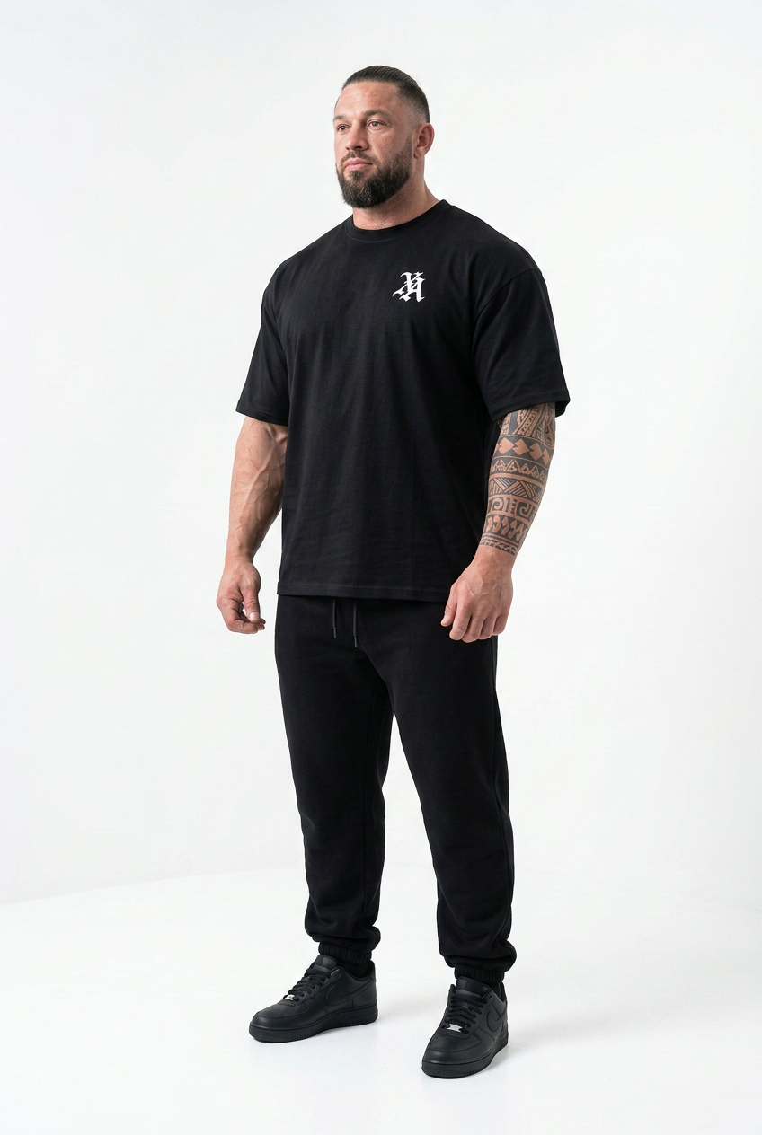 XAPE Thornscript Oversized Tee - Black