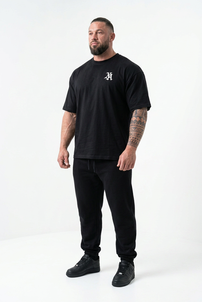 XAPE Thornscript Ultra Oversized Tee - Black