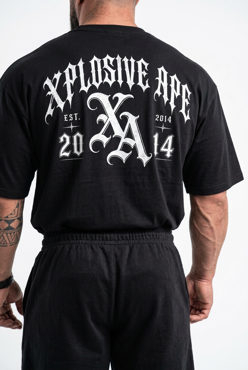 XAPE Thornscript Oversized Tee - Black