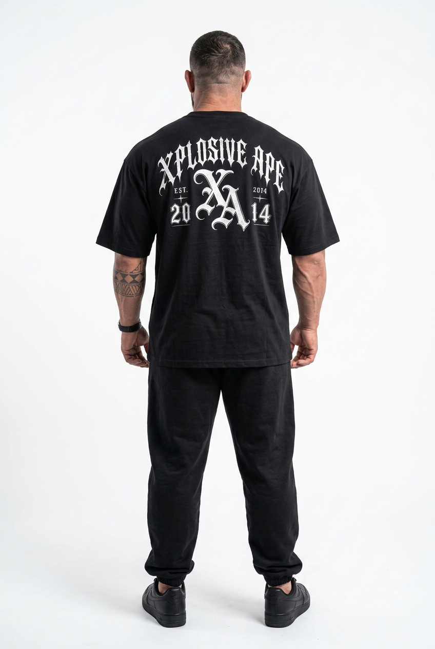 XAPE Thornscript Oversized Tee - Black