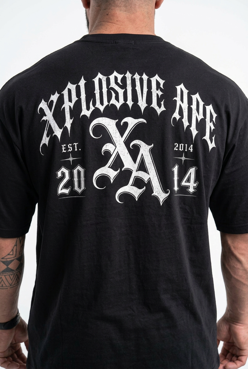 XAPE Thornscript Oversized Tee - Black