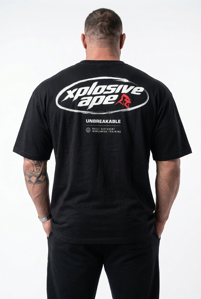 XAPE Motion Unit Oversized Tee - Black