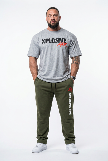 XAPE Holder Tee & Originals Joggers Combo - Sports Grey/Khaki