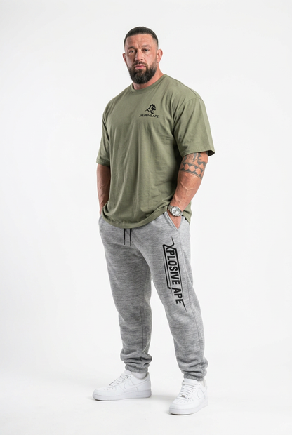 XAPE Essential Tee & Strike Joggers Combo - Sage/Sports Grey
