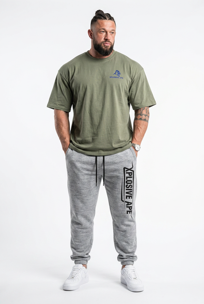 XAPE Futuristic Tee & Strike Joggers Combo - Sage/Sports Grey