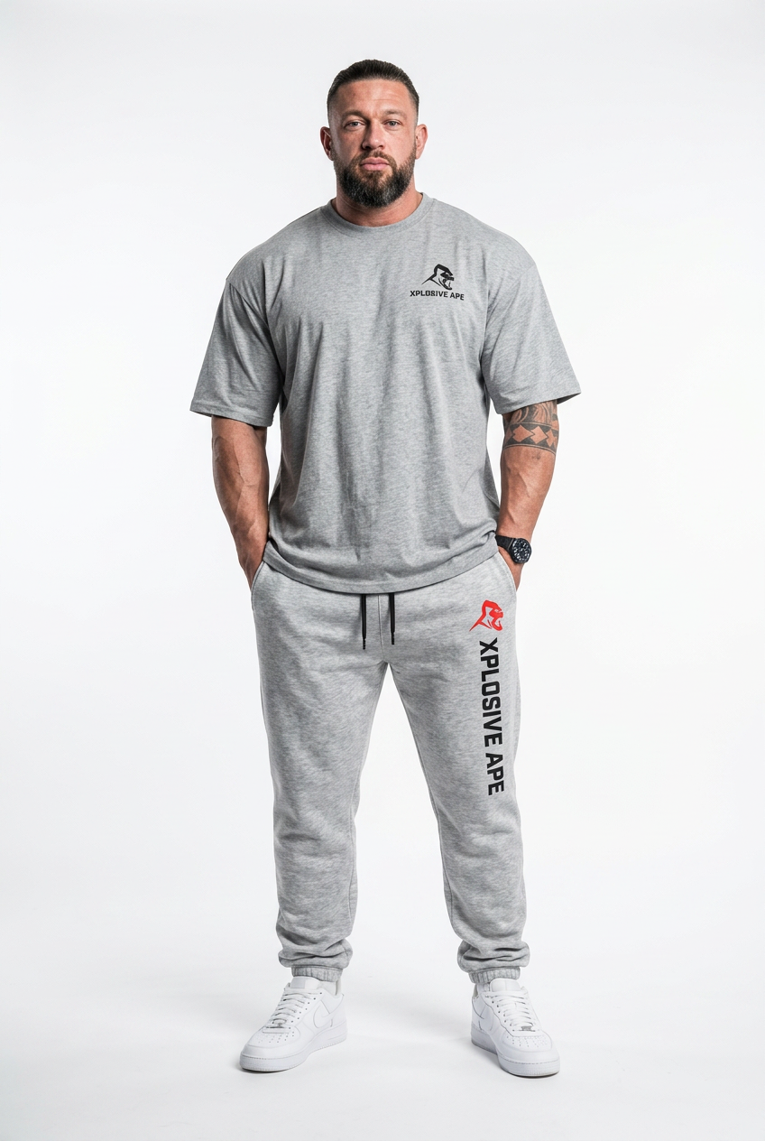 XAPE Evolution Tee & Originals Joggers Combo - Sports Grey