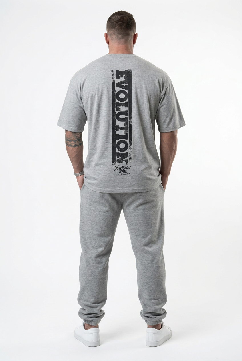 XAPE Evolution Tee & Strike Joggers Combo - Sports Grey
