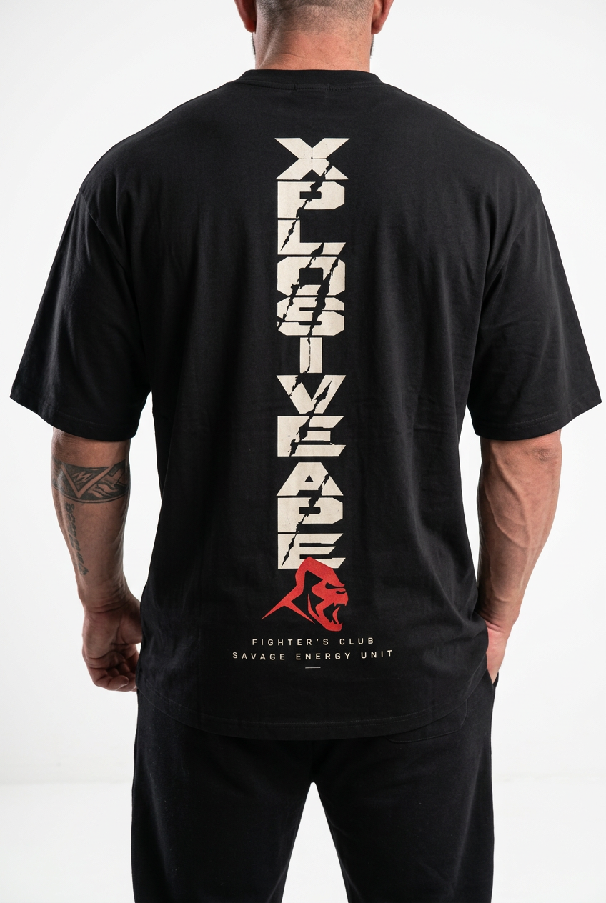 XAPE Vertex Ultra Oversized Tee - Black