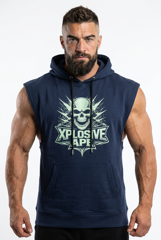 XAPE Apex Drop Arm Muscle Top - Navy