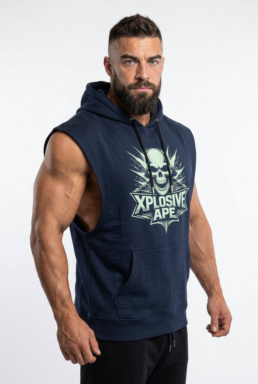XAPE Apex Drop Arm Muscle Top - Navy