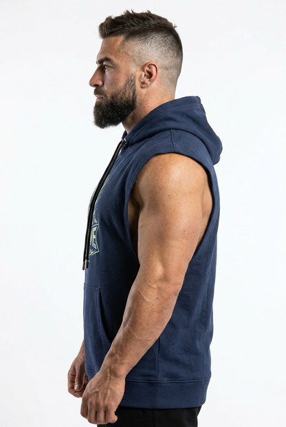 XAPE Apex Drop Arm Muscle Top - Navy