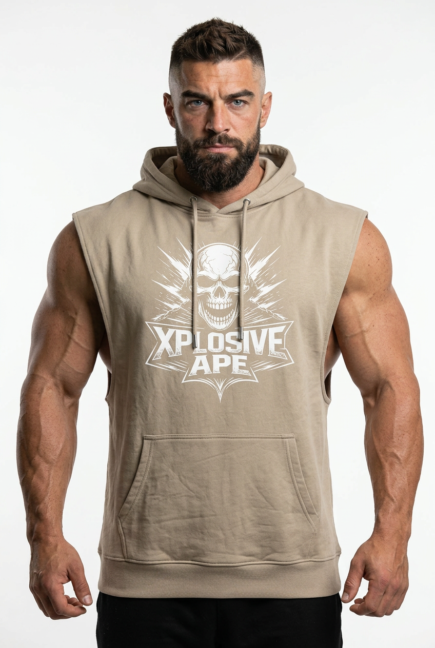XAPE Apex Drop Arm Muscle Top - Sand