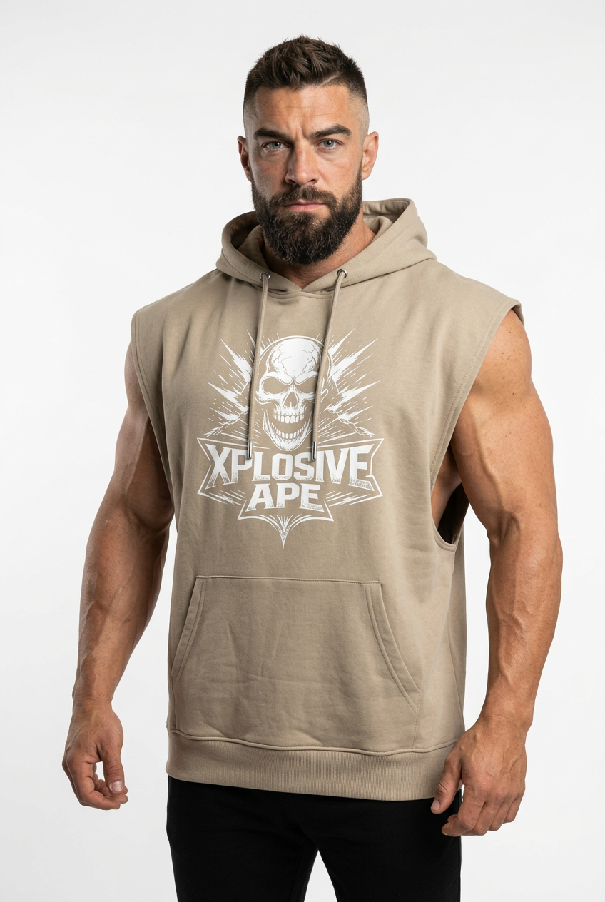XAPE Apex Drop Arm Muscle Top - Sand