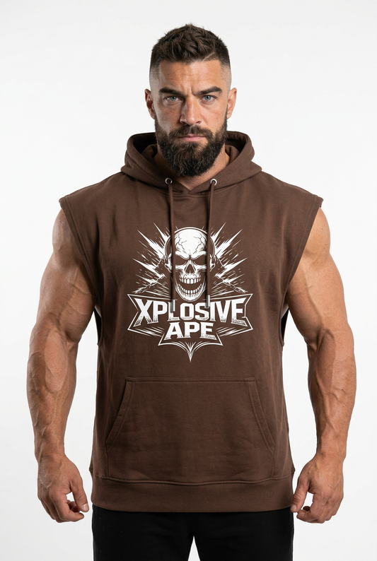 XAPE Apex Drop Arm Muscle Top - Brown