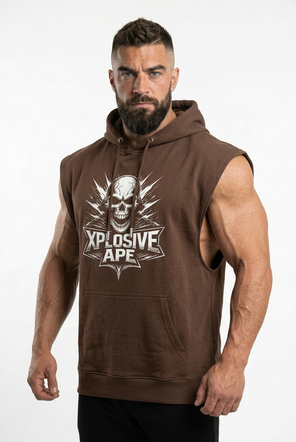 XAPE Apex Drop Arm Muscle Top - Brown