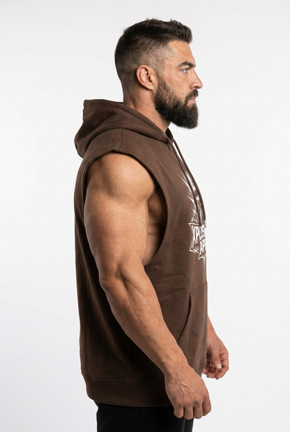 XAPE Apex Drop Arm Muscle Top - Brown