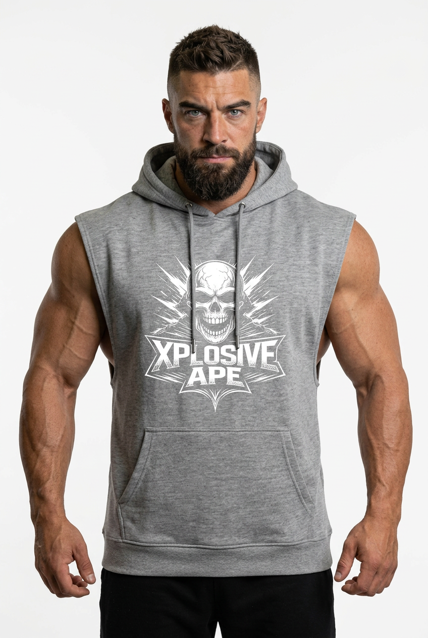 XAPE Apex Drop Arm Muscle Top - Sports Grey