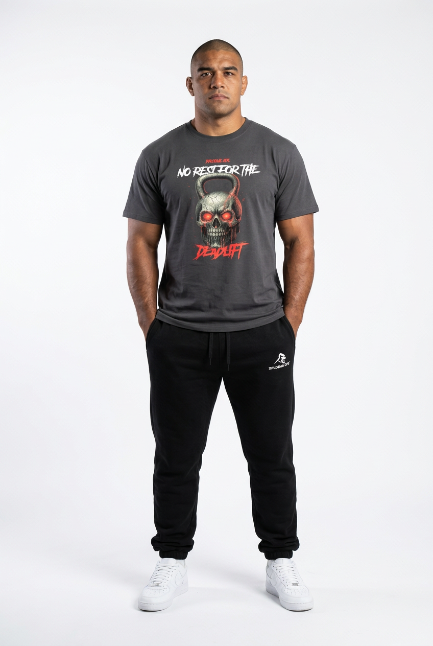 XAPE Skull Kettleball Tee - Charcoal