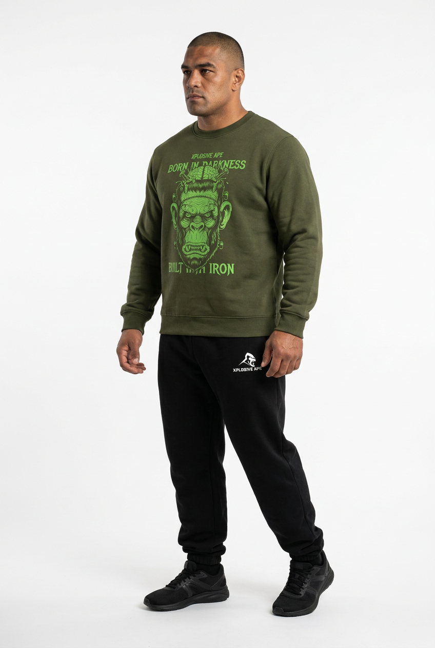 XAPE Frankenape V2 Sweatshirt - Forest Green