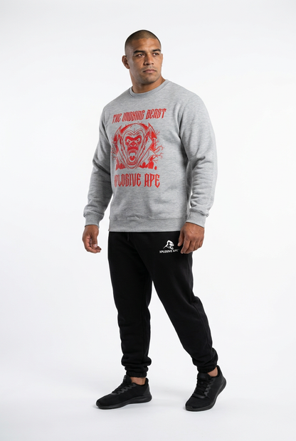 XAPE Vampire Ape Sweatshirt - Sports Grey