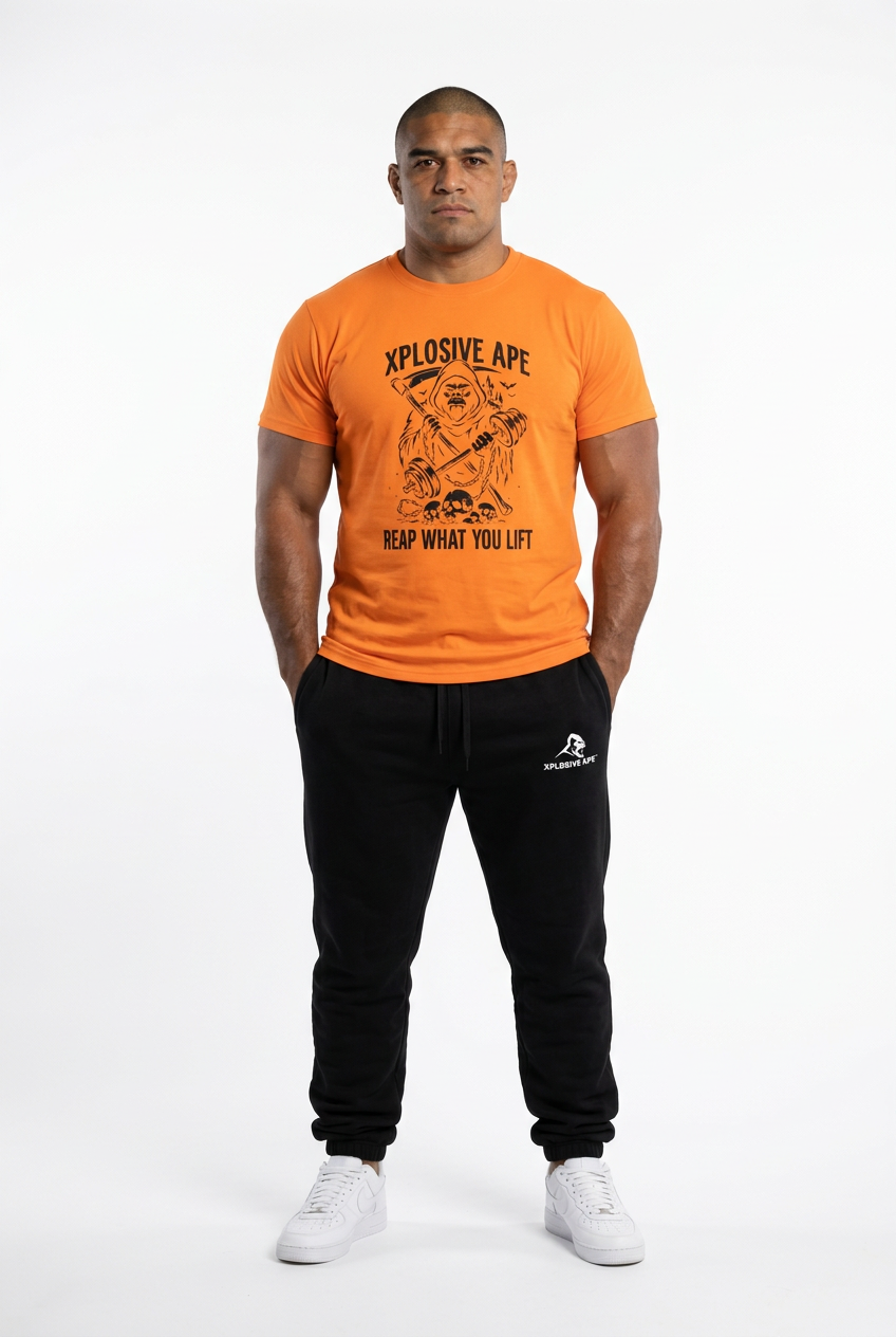 XAPE Grim Reaper Ape Tee - Orange
