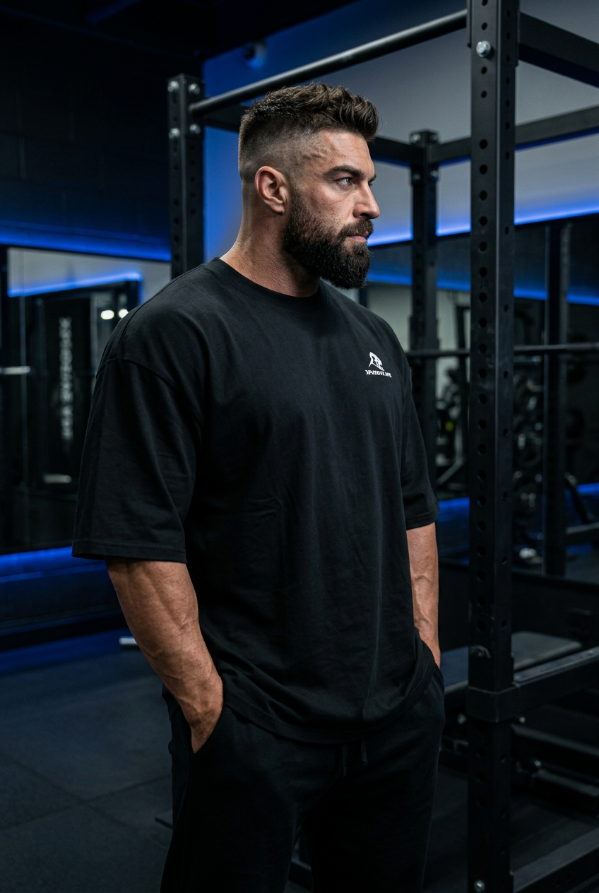 XAPE Primal Crest Ultra Oversized Tee - Black