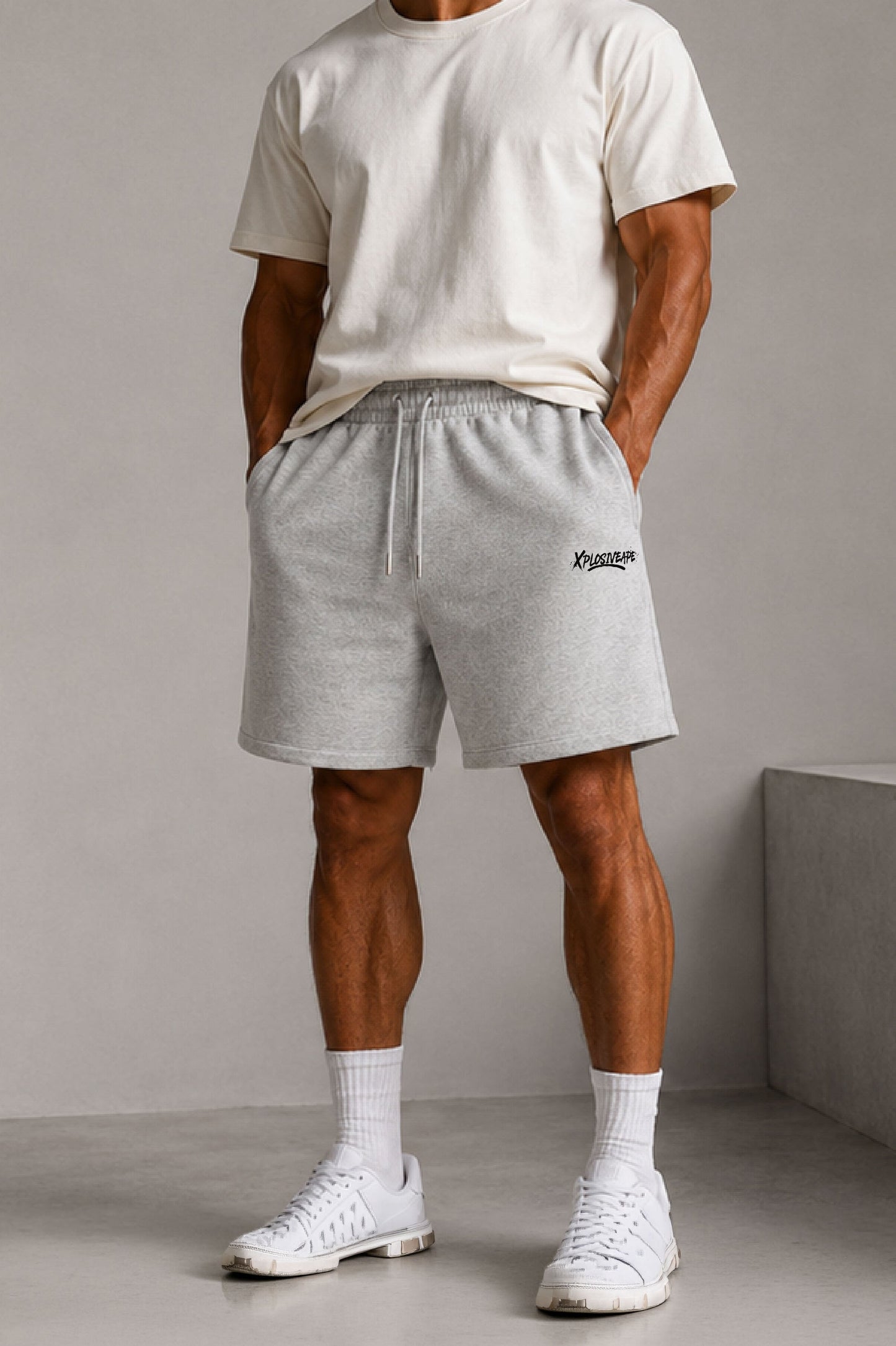 XAPE Desolate Oversized Shorts - Ash Grey