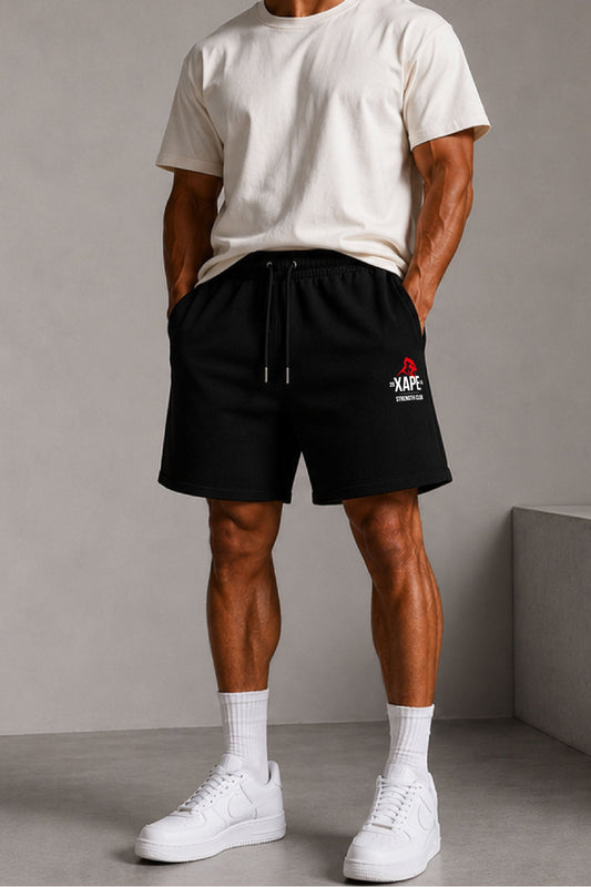XAPE Strength Club Oversized Shorts - Black