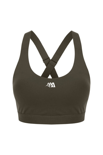 XA Women's Core Logo Impact Sports Bra - Olive Green