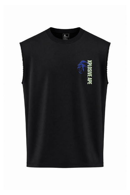 XAPE Raw Form Oversized Vest - Black