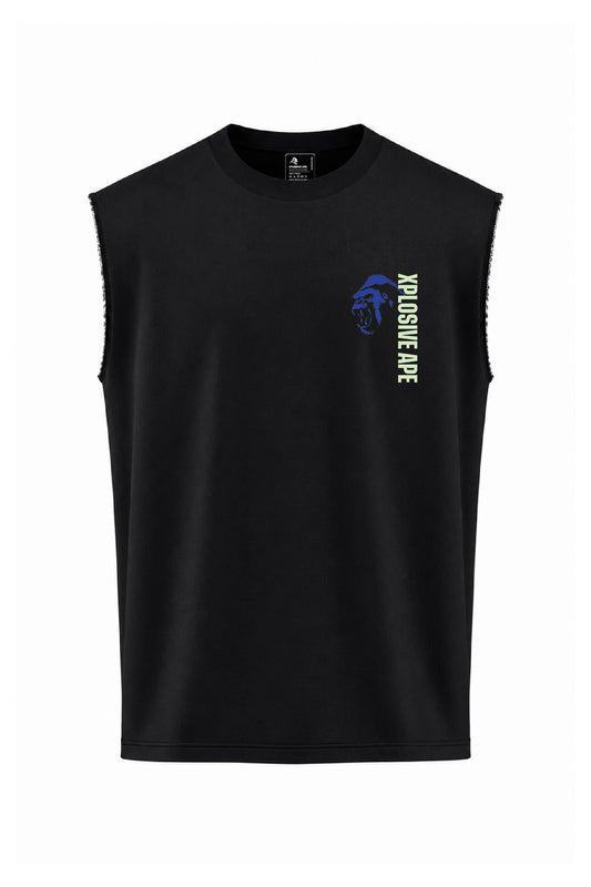XAPE Raw Form Oversized Vest - Black