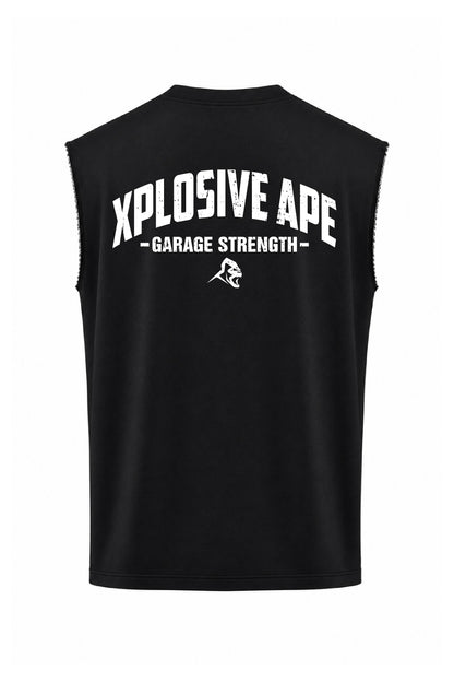 XAPE Garage Strength Oversized Vest - Black