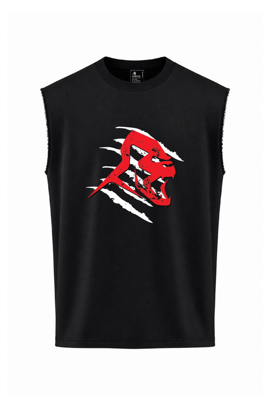 XAPE Scratch Oversized Vest - Black