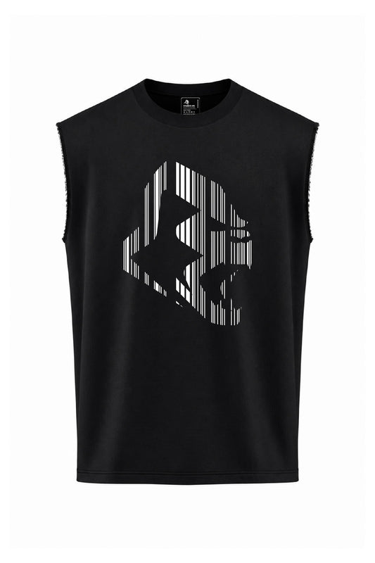 XAPE Apehead Barcoded Oversized Vest - Black