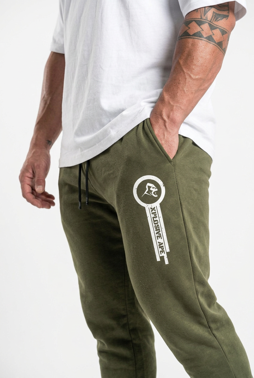 XAPE Panelled V4 Joggers - Khaki