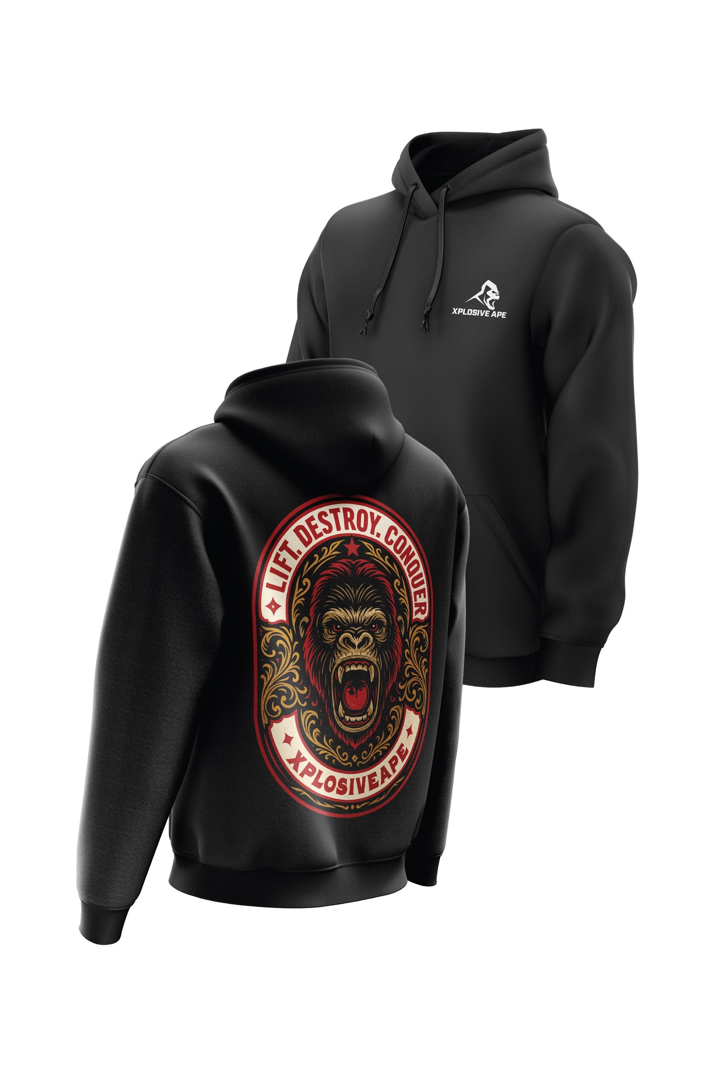 XAPE Heritage String Hoodie - Black