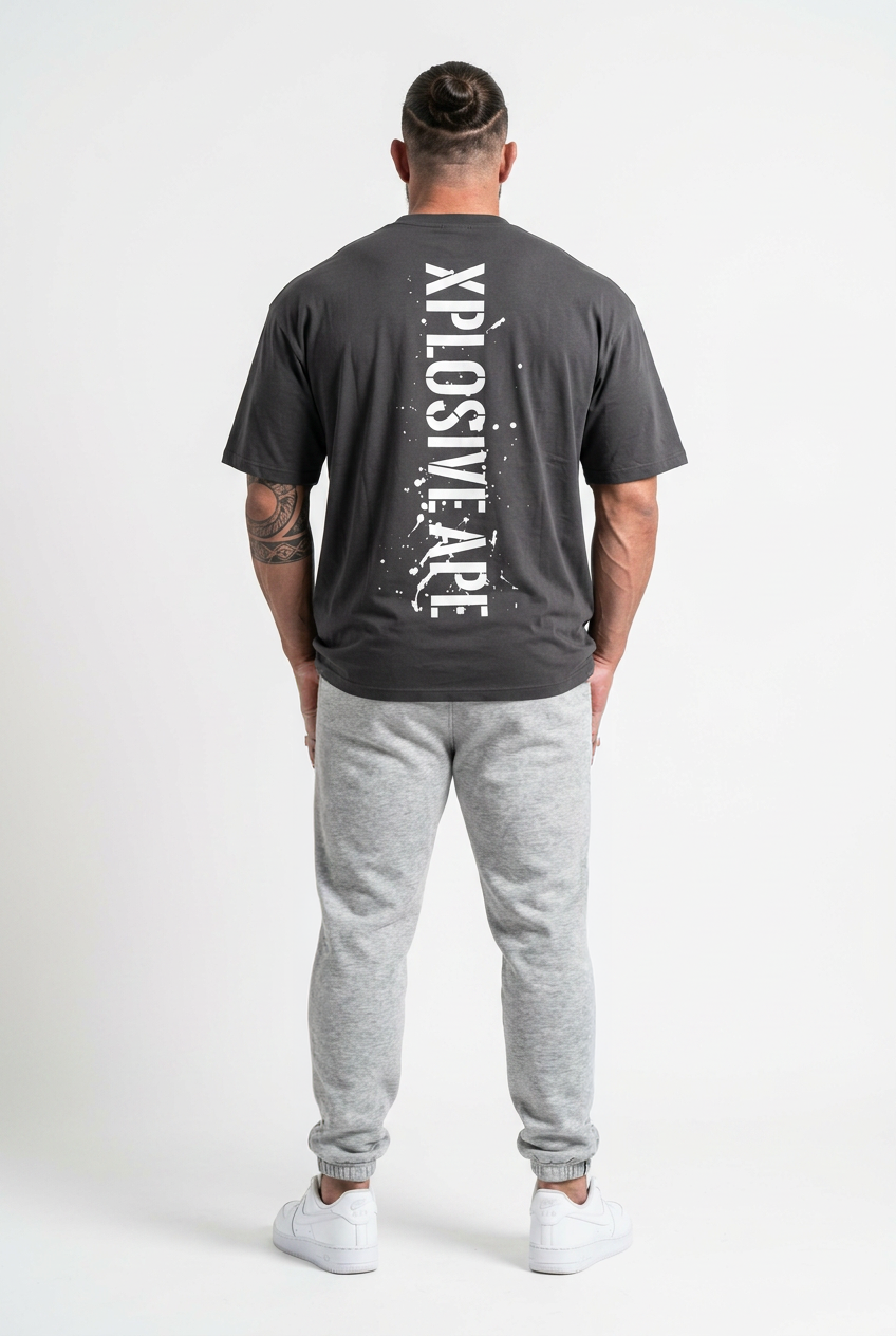 XAPE Smackdown V2 Oversized Tee - Charcoal