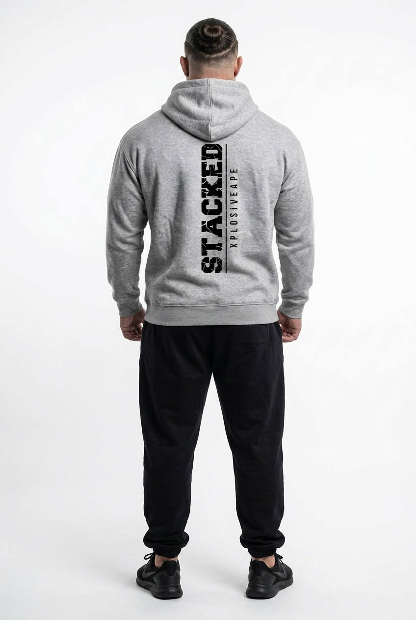 XAPE Stacked Hoodie - Sports Grey