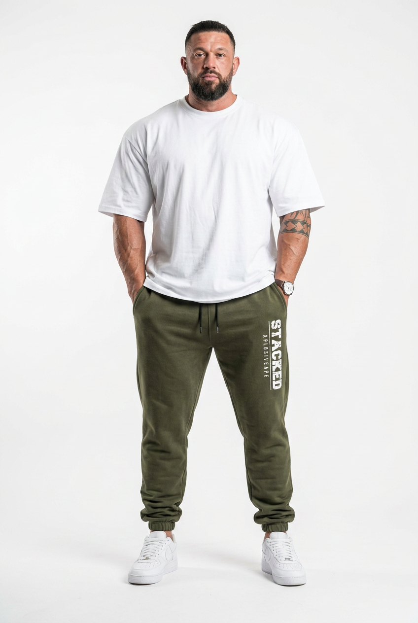 XAPE Stacked Joggers - Khaki
