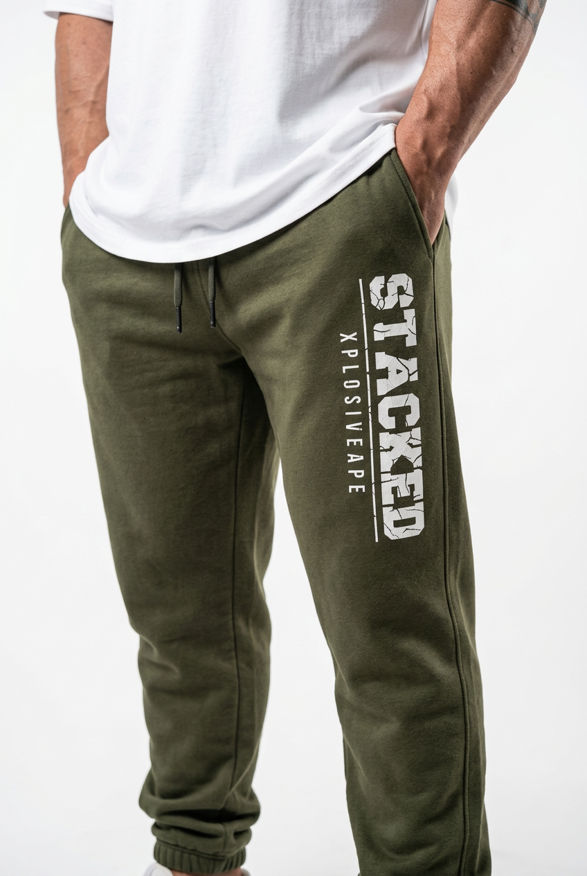 XAPE Stacked Joggers - Khaki