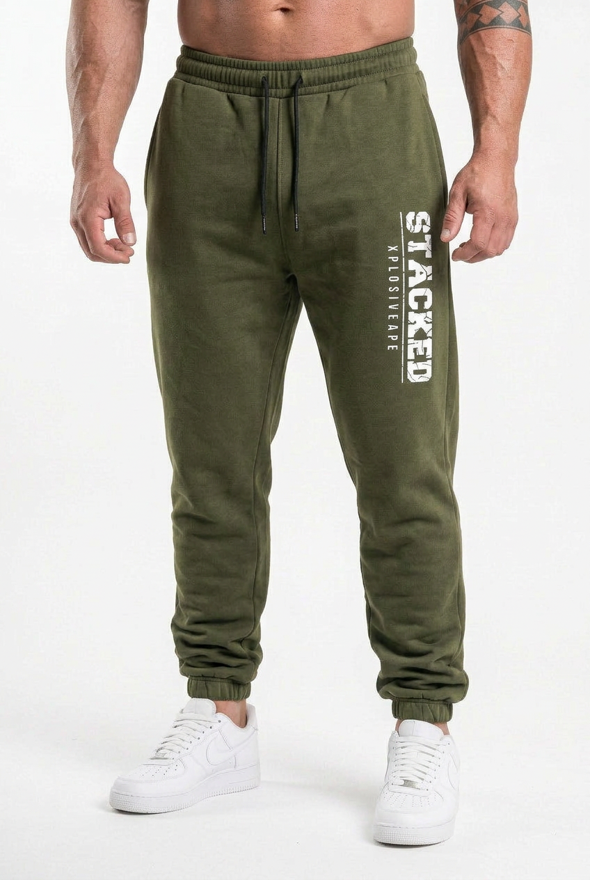XAPE Stacked Joggers - Khaki