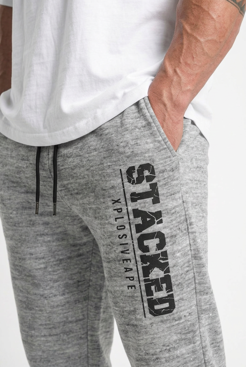 XAPE Stacked Joggers - Sports Grey