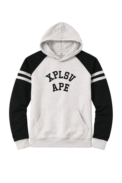 XAPE Collegiate Raglan Hoodie - Oatmeal Heather/Black