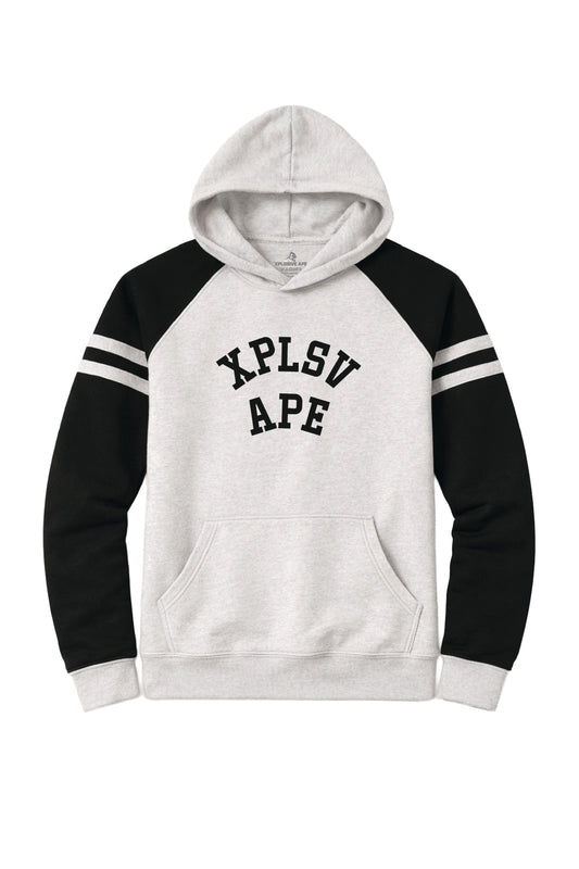 XAPE Collegiate Raglan Hoodie - Oatmeal Heather/Black