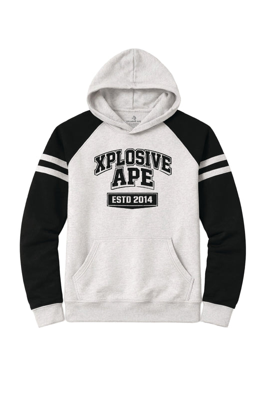 XAPE Classic Block Raglan Hoodie - Oatmeal Heather/Black