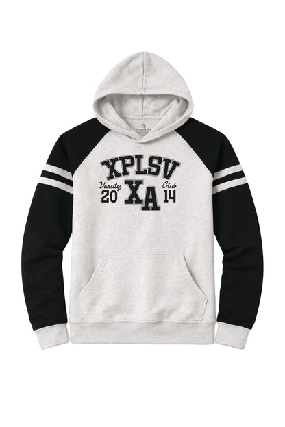 XAPE Speed Camp Raglan Hoodie - Oatmeal Heather/Black