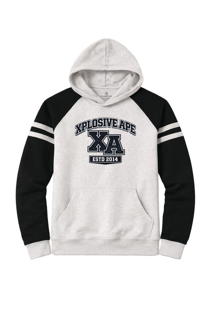 XAPE Monogram Raglan Hoodie - Oatmeal Heather/Black